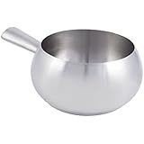 Bon Chef 5150SS Stainless Steel Induction Bottom Fondue Pot with Tapered Handle, 6" Diameter x 4" Height