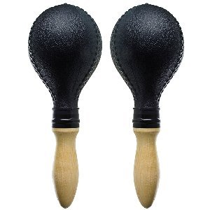 Tiger Pair Of Full Size Black Maracas by Tiger Music