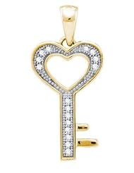 0.05CTW DIAMOND KEY PENDANT