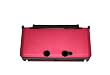 MYCARRYINGCASE 3DS Alunminum Metallic Armor Hard Case with Screen Protective Filter - Rose Red