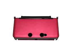 MYCARRYINGCASE 3DS Alunminum Metallic Armor Hard Case with Screen Protective Filter - Rose Red