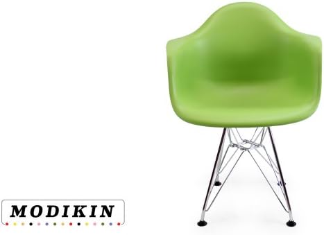 MODIKIN Kids Eiffel Wire Base Shell Chair - Mini Midcentury Modern! (Green)