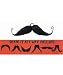 Mustache Six Way (Black) Adult (One Size)