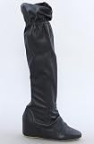 80%20 The Ruby Gathered Hidden Wedge Boot in Navy,Shoes for Women