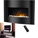 31npF1r4%2BHL. SL75  Well Traveled Living 60757 Black Wall Mounted Electric Fireplace