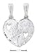Sterling Silver Best Friends Broken Heart With Two Open Hearts Charm