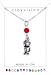 Clayvision Softball/Baseball Girl Charm Necklace with Birthstone/Team Color Swarovski Crystal