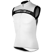Castelli 2010 Men's Prologo Sleeveless Cycling Jersey - White/White/Black - A8008-001