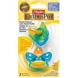 Playtex ortho pro dentist designed Latex nipple pacifier - 2 pack (Assorted colors)