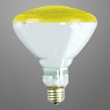 BR38 YELLOW OUTDOOR FLOODLIGHT BULB 100 WATTS LONG LIFE YELLOW LIGHT BULB SUPRA LIFE