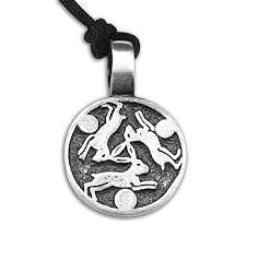 Hare Trinity Pewter Pendant Necklace