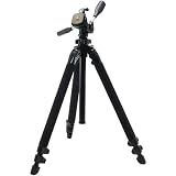 Slik Pro 400DX Tripod Legs - Black - with 3-Way Pan/Tilt Quick Release Head (Height 18.5 - 61", Maximum Load 9.9 lbs)