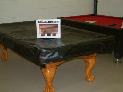 8' Black Naugahyde Billiard Pool Table Cover
