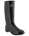 Capelli New York Ladies Shiny Solid Opaque Jelly Rain Boot