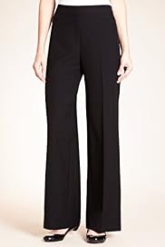 Flat Front Wide Leg Trousers