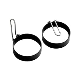 Premier Housewares  Non-Stick Egg Rings with Folding Handles, 8 cm, Set of 2
