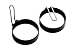 Premier Housewares  Non-Stick Egg Rings with Folding Handles, 7.5 cm, Set of 2