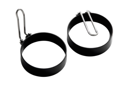Premier Housewares  Non-Stick Egg Rings with Folding Handles, 8 cm, Set of 2