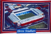 5FT X 3FT GLASGOW RANGERS IBROX FOOTBALL WALL RUG/THROW