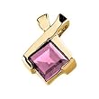 14K Yellow Gold Pink Tourmaline Pendant