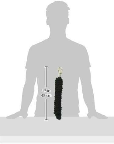 Rose America 40623 BMB Cotton Horse Lead Rope, 5/8-Inch by 10-Feet, Black