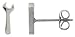 Small Surgical Steel Wrench Stud Earrings