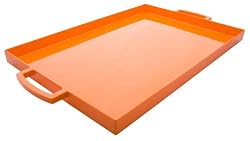 Zak Designs Pop 17 by 11-1/2-Ounce Large Rectangular Tray, Orange