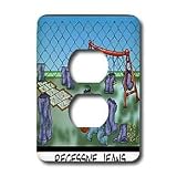 Londons Times Funny Society Cartoons - Recessive Jeans - Light Switch Covers - 2 plug outlet cover