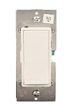 Leviton VPS15-1LX Vizia 15A Electronic Switch Single Pole or 3-Way - White/Ivory/Almond