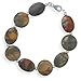 Picasso Jasper Oval Round Bracelet Sterling Silver title=