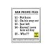 Bar Phone Fees Tin Sign