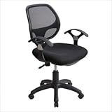 Mad Tech 40x22.5x24 Black Fabric & Mesh Computer Office Chair