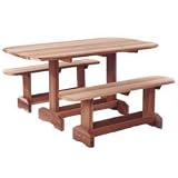 Oval Picnic Table Set - 3 Piece