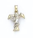 14K Angel Initial 'T' Pend - GH16689