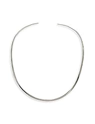 Sterling Silver 3mm Polished Open Back Collar