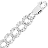 Sabona 23080 Rope Edge Link Duet Magnetic Bracelet, Extra Large