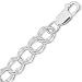 Sterling Silver Diamond Cut Link Charm Bracelet 7 Inch