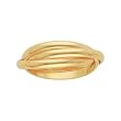 14K Yellow Gold 3-Band Rolling Ring