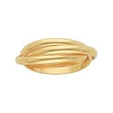 14K Yellow Gold 3-Band Rolling Ring