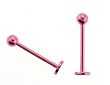 Anodized Titanium Labret 16G - Pink - Sold as a Pair