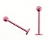 Anodized Titanium Labret 16G - Pink - Sold as a Pair