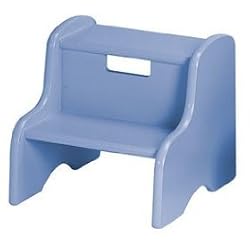 Child's Classic Wooden Step Stool in Powder Blue