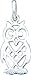 Sterling Silver Owl Charm title=