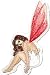Nedda Artist Patch - Pink White Wings Transparent Fairy