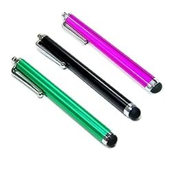 Bluecell 3 Pack of Stylus Black Green Pink Universal Touch Screen Pen for Ipad 2 Ipod Iphone 4 4S 3g 3gs,4s,kindle fire, Motorola Xoom, Samsung Galaxy Tab 8.9 10.1, Blackberry Playbook HTC Flyer Evo + Bluecell Cable Tie