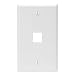Leviton 41080-1WP QuickPort Wallplate, Single Gang, 1-Port, White