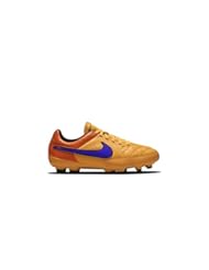Shoes: Nike Jr. Tiempo Genio Leather FG Soccer Cleat (Laser Orange) 13C (5Y US)