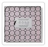 Swaddle Designs Ultimate Receiving Blanket-Pastel Pink with Brown Mod Circles