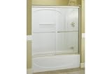 Sterling 5425-59DR Deep Bronze with Solstice Glass Texture Finesse Finesse- Frameless By-pass Bath Door 5425-59DR