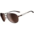 Oakley Caveat Women's Lifestyle Designer Sunglasses w/ Free B&F Heart Sticker - Rose Gold/VR50 Brown Gradient